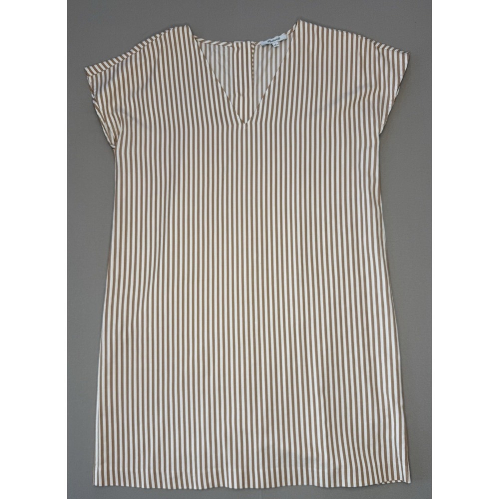 Madewell Top Womens Medium Brown White Casual Beach Lightweight Tunic - Picture 3 of 11